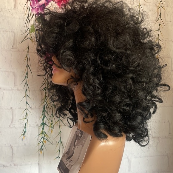 ✨ BLACK SOFT AFRO CURLY  CURLS FULL CAP WIG *NEW* - Picture 7 of 12